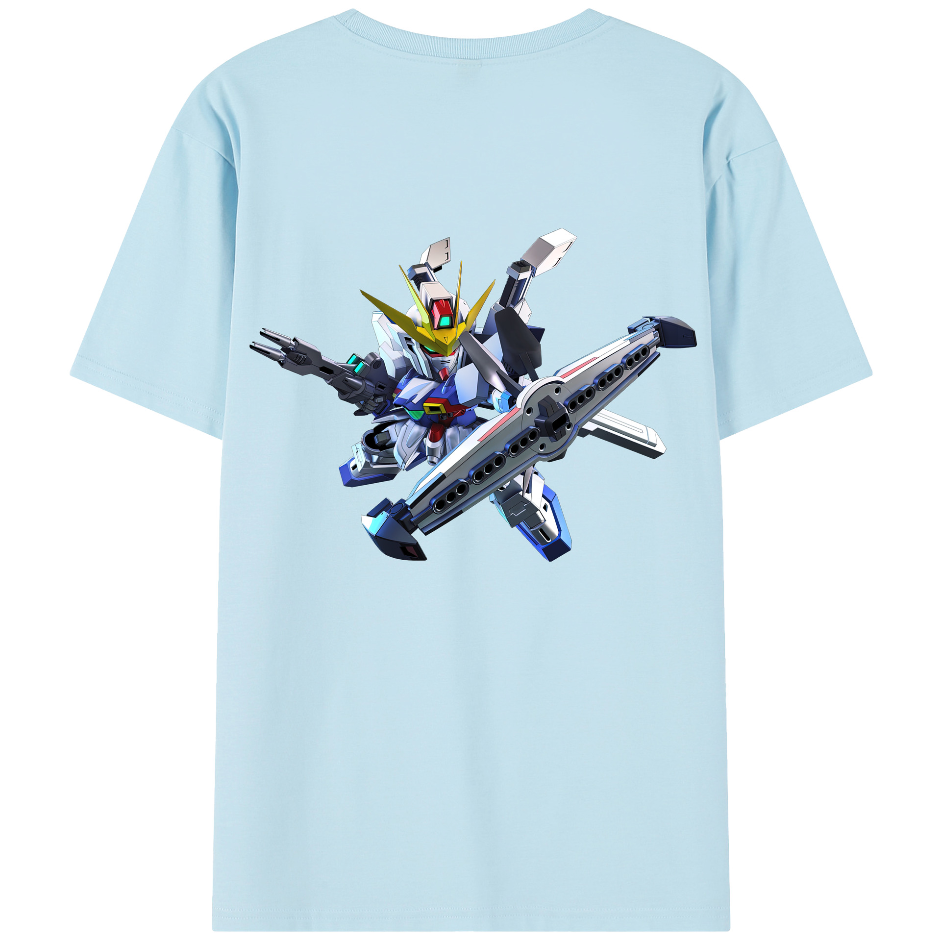 （画像用） 機動戦士ガンダム Mobile Suit Gundam 綿100％半袖Tシャツ（背面プリント）